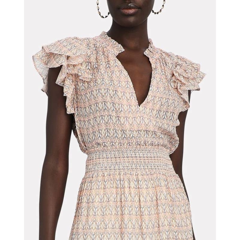 INTERMIX Valora Ruffled Fil Coupe' Top Size 0